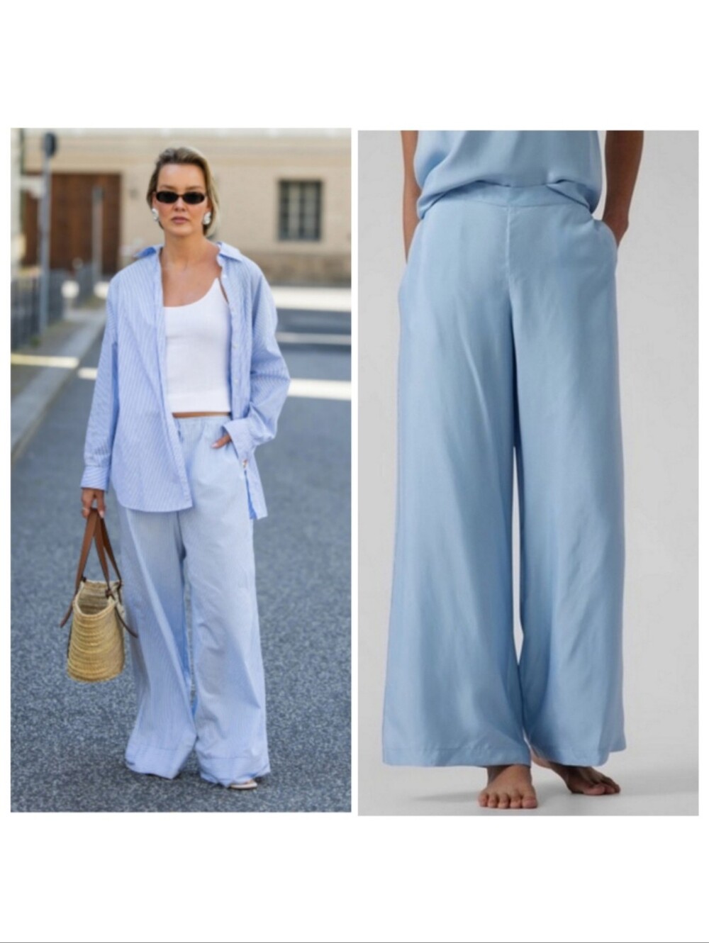 Athleta Calm Cool Pant Blue Small | Loungewear Pajama Outfit Lounge Pants Fry